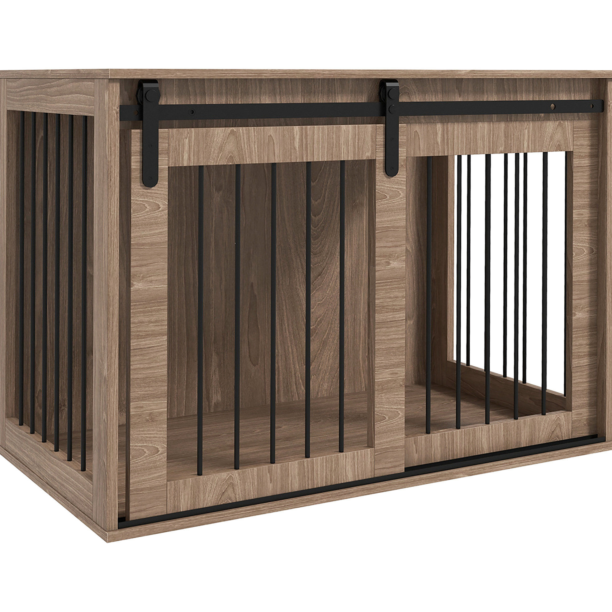 Tucker Murphy Pet™ Indoor Dog Kennel Crate Furniture - Walnut Brown, 39 ...